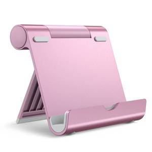 lot 6297 image: JETech Tablet Stand, Adjustable Portable Desktop Holder, Foldable Dock for iPadiPad ProAirMini, Galaxy Tab A8A7 LiteA7S8S7, Kindle, TabPhones(4-11), Rose Goldin