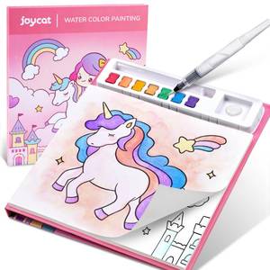 lot 6307 image: JoyCat Paint with Water Coloring Books for Toddlers, Watercolor Painting Sets for Kids Ages 3-5 4-8, Arts and Crafts Drawing Activities Toy Birthday Gifts for Boys Girls (Magical Pony)