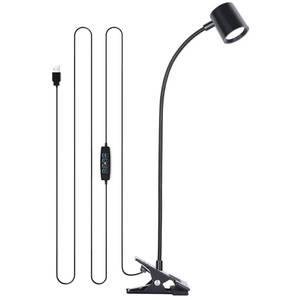 lot 6336 image: Dott Arts Desk Lamp,USB Clip On Light,Book Lights for Reading at Night,3 Color Modes,10 Brightness Clamp Lights,360° Gooseneck LED Reading Light for Books in Bed,Eye-Care for Home Office,Headboards