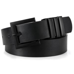 lot 6342 image: XZQTIVE Plus Size Womenfts Leather Belts for Jeans Pants Dress Fashion Ladies Waist Belt with Square Silver Buckle,black