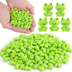 lot 6357 image: BuQiuRen 150Pcs Mini Green Plastic Frogs, Tiny Frogs Figurines Small Frog to Hide Fairy Garden Miniature Dollhouse Potted Plants Cake DIY Home Decoration Frog Decorations for Party