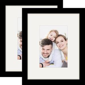 lot 6361 image: Picture Frames 8x10 2 Pack Made of Solid Wood Black for Wall Mounting and Tabletop Display