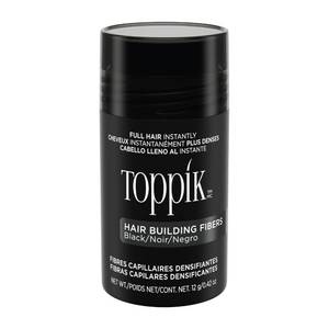 lot 6378 image: Toppik Hair Building Fibers, Black, 12g Fill In Fine or Thinning Hair, Instantly Thicker, Fuller Looking, 9 Shades for Men and Women, Keratin Protein Formula