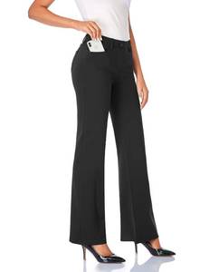 lot 6385 image: Tapata Womenfts 28ftft30ftft32ftft34ftft Stretchy Bootcut Dress Pants with Pockets Tall, Petite, Regular for Office Work Business 30, Black, Lin