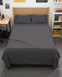 lot 6464 image: Full XL Bed Sheet - 4 Piece Full XL Bed Sheets Set - Soft, Breathable and Cooling - Hotel Luxury Bedding for Women, Men, Kids, Teens, Boys and Girls - Deep Pockets, Comfy, Fade and Wrinkle Free - Dark Grey