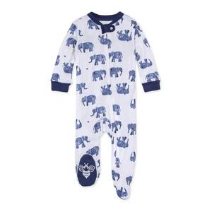 lot 6485 image: Burtfts Bees Baby Sleep and Play PJs, 100percent Organic Cotton One-Piece Zip Front Romper Jumpsuit Pajamas Size 3-6 Months