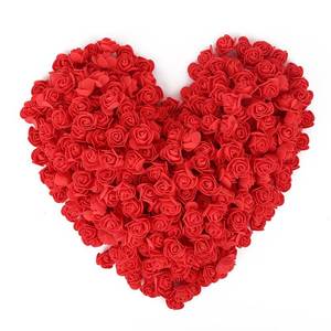 lot 11092 image: INSUNSIX 500pcs Mini Foam Rose Heads, Red Foam Flower Bulk Fake Rose Flower Head for DIY Crafts Wedding Bouquets Baby Shower Centerpieces Floral Arrangements Party Tables Home Decorations(Red)
