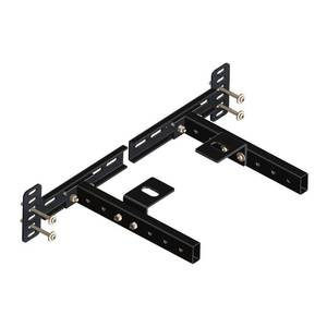 lot 11107 image: Ninestyle Headboard Brackets for Metal Bed Frame, Adjustable Universal Brackets for Headboard with Footboard Extension Fit Twin Full Queen King 2 Pack Matte Black