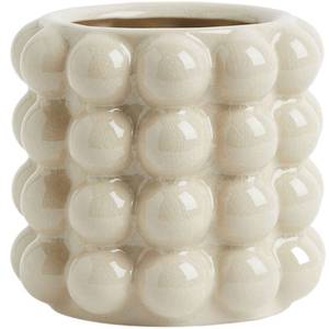 lot 11113 image: YANWE1 Bubble Vase, Beige Ceramic Vase for Flowers, Short Vases for Boho Decor, Decorative Vases for Flowers, Living Room, Bedroom, Office, Fireplace, Mantel, Coffee Table, 5 Inches