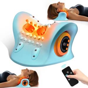 lot 11115 image: GYSIEN Neck Massager 2025, Neck and Shoulder Relaxer with Heat, 3 Modes, Portable Pillows for Pain Relief and Muscle Relax, 26° Angle Cervical Traction Device for Back, Shoulder