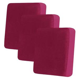lot 12182 image: hyha Velvet Couch Cushion Covers, Soft Sofa Seat Covers for sectional 3 Cushion Couch Washable, Magic Sofa Slipcover with Elastic Bottom, Non-Slip Furniture Protector for Pets, Kid(3PC, Wine Red)