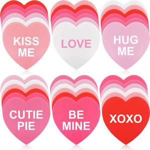 lot 12195 image: Fuutreo 90 Pcs 6 Inch Large Heart Cutouts Paper Valentinefts Day Conversation Cutouts Assorted Color Heart Shapes Card Double Sided Paper Craft Decoration for Bulletin Board (Pink Gradient)