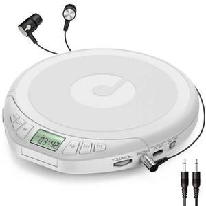 lot 12196 image: Gueray Portable CD Player with Earphones,CD Discman for Car Home with Anti-Skip Shockproof Protection,Personal CD Music Player with LCD Display Support PROG Memory Function