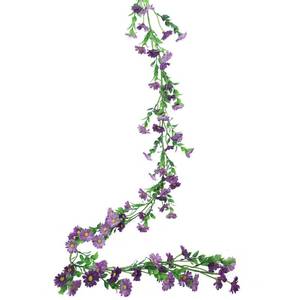 lot 12225 image: CISDUEO Silk Daisy Flower Garland - Purple Artificial Flower Vine, Hanging Ivy Garland for Wall, Party, Wedding Arch, Floral Decor, Home IndoorOutdoor Ceremony