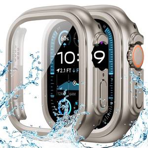 lot 12235 image: Goton Waterproof Case Compatible for Apple Watch Ultra 321 Screen Protector 49mm, Hard Bumper with Tempered Glass for iWatch Cover 49 mm