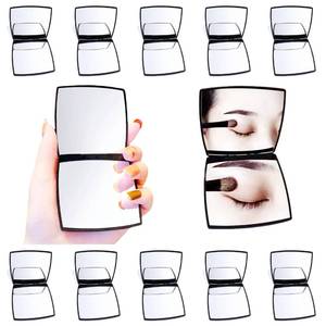 lot 12270 image: EUTECH 12 Pcs Fashion Compact Cosmetic Mirror, Elegant Compact Purses Makeup Mirror, Small Compact Mirror 2 x 1 Magnification, Square Compact Mirror, Perfect for Purses - Travel, Black (Missing One)