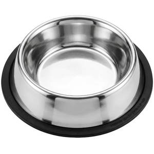 lot 12274 image: Loving Pets Stainless Steel Non-Tip Dog Bowl � Heavy Duty No Spill Dog Bowl with Removable Rubber Base � Durable, Non-Skid Stainless Steel Dog Food Bowl and Dog Water