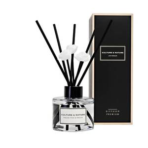 lot 12293 image: CULTURE and NATURE Reed Diffuser Set 4oz (120ml) English Pear and Freesia Scented Diffuser with Sticks Home Fragrance Reed Diffuser for Bathroom Shelf Decor