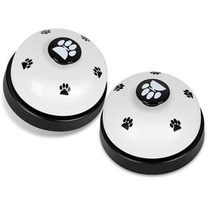 lot 12295 image: JEXCULL Pet Training Bells, 2 Pack Dogs Bell for Door Potty Training and to Ring to Go Outside Communication Device Dog AgilityTraining Equipment Interactive Toys (White)