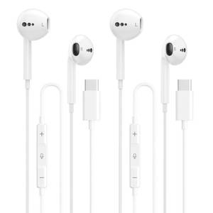 lot 12319 image: USB C Headphones for iPhone 17 16 15, Wired Earbuds USB C with Microphone and Volume Control, for Apple Headphones Wired, Earphones for iPhone, Android, iPad, Galaxy S25 S24 Ultra, Pixel 9 2 Packs