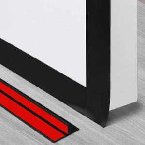 lot 12358 image: T-Shaped Silicone Weather Stripping, Double Sides Self Adhesive Door Seal Strip, Door Draft Stopper for Doors Windows Shower Gaps, (10ft x 1.97in Black)