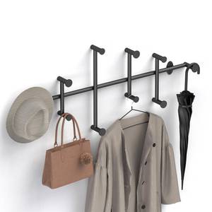 lot 13383 image: SSNEWOG Large Coat Hooks Wall Mount, Minimalist Black Coat Rack Wall Mount, 31ftft Long Heavy Duty Coat Rack Wall Mounted with 10 Hook for Room Entryway, Bedroom, Cloakroom, Hallway