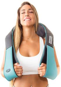 lot 13384 image: InvoSpa Shiatsu Neck and Back Massager with Heat - Deep Kneading Pillow for Massage - Electric Full Body Massager