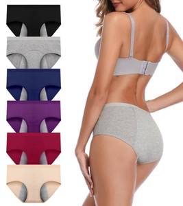 lot 14317 image: JojoQueen Womens Underwear Cotton Menstrual Panties Comfy High waisted Ladies Period Briefs