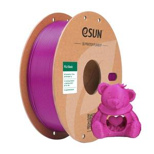 lot 14345 image: eSUN PLA Basic Filament 1.75mm, 1KG Spool (2.2 LBS) High Speed Printing 3D Printer PLA Filament,Designed for Fast Printing, Purple