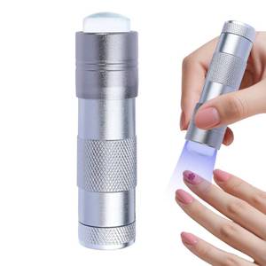 lot 14360 image: Handheld Nails Art UV Press Light, UV Lamp with French Nail Stamper Head Art Stamp Polish Print Quick Dry Lamp Small Glow Flashlights with 12 LED Lights, Portable Light Nail Dryer for Gel