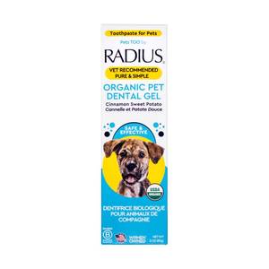 lot 14363 image: RADIUS USDA Organic Canine Pet Toothpaste 1 Unit, 3 oz, Non Toxic Toothpaste for Dogs, Designed to Clean Teeth and Help Prevent Tartar and Remove Plaque, Xylitol Free