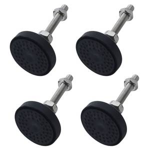 lot 14382 image: Antrader 4Pcs M8 Thread Adjustable Foot Cups Reinforced Nylon Base 2 Inch Diameter Articulated Feet Furniture Leg 2 Inch Thread Length Leveling Foot