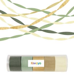 lot 14395 image: Kiwayo Birthday Baby Shower Decorations, Sage Green Gold Crepe Paper Streamers Party Decorations(5 Rolls) for Camp Bachelorette, Bridal Shower,Engagement Woodland Safari Boho Party Decor Women Adults