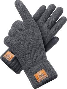 lot 14403 image: CHENMEI Winter Gloves for Men Women-Warm TouchScreen Cold Weather Gloves,Wool Knit Thermal Adults Gloves for Driving Texting