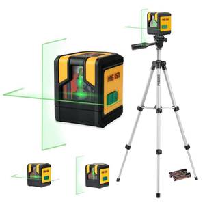 lot 17445 image: PREXISO Laser Level with Tripod, 100Ft Dual Modules Self Leveling Cross Line Laser Level, Green Line leveler Tool for Floor Tile, Home Renovation, Construction with 31-12in Tripod, 2 AA Batteries
