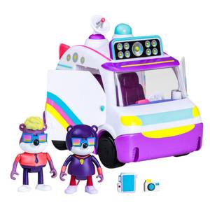 lot 17455 image: P.M.I. The Creature Cases Mice Squad Van � Secret Agent Vehicle with Rolling Wheels, Undercover Styling, and CLADE Mouse Team Transport Toy by PMI Kids World