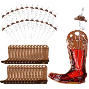 lot 17466 image: Qinyoung 24 Set Western Cowboy Hat Straw with Boot Pouches for Cowboy Party Decorations 17 oz Boot Zipper Smoothie Pouches Western Reclosable Bag Plastic Straws for Rodeo Party Decorations Birthday