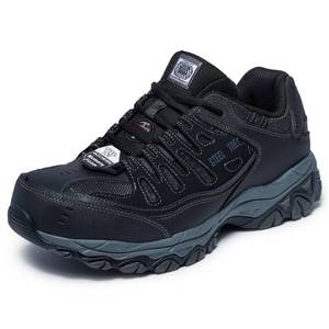 lot 17482 image: Skechers Menfts Work Cankton Steel Toe Construction Shoe, BlackCharcoal, 11.5W
