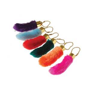 lot 18233 image: Assorted Color Faux Fake Lucky Rabbitfts Foot Key Chains Key Rings
