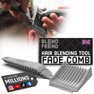lot 18245 image: BLEND FREND Original � Right Handed Professional Hair Blending Tool (Grade 1 � 3mm)  Seamless Fade and Taper Guide  Easy DIY Haircuts for Men and Boys  Works with All Clippers