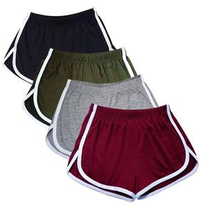 lot 18247 image: Cameway 4 Pack Womenfts Cotton Yoga Dance Short Pants Sport Shorts Summer Athletic Cycling Hiking Sports Shorts M Black