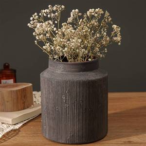 lot 18259 image: Rustic Vases for Home Decor. Ceramic Vase for Dining Table Decor. Terracotta Decorative Vase 6.1IN. ZSHLXM