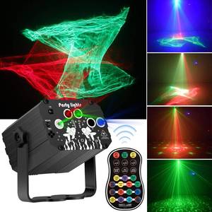 lot 18278 image: Enjoyedled DJ Disco Stage Party Lights - Northern Laser Light Effect RGB Led Sound Activated Strobe Lighting with Remote Control for Indoor Birthday Karaoke Club KTV, Black