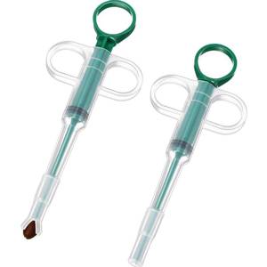 lot 18297 image: Nuanchu 2 Pieces Pet Pill Plunger Popper for Small Cats Dogs Pill Gun Dispenser Shooter Pet Piller Soft Tip Tablet Syringe Pusher Animal Medicine Feeder for Feeding Accessories (Green)