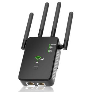 lot 18300 image: 2025 WiFi Extender Signal Booster for Home, Covers Up to 12880 Sq.ft 100 Devices, Dual Band 5GHzand2.4GHz, 1200Mbps Home Signal Booster wEthernet Port