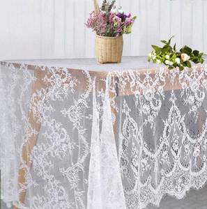 lot 18303 image: 3 Pack White Lace Tablecloth 60  120 Inch Lace Table Cloth for Rustic Boho Wedding Bridal Shower Party Decoration Classy Rectangle Overlay Long Vintage Embroidered Reception Table Cloth Decor