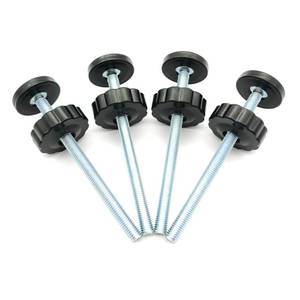 lot 18319 image: Vmaisi 4 Pack 8MM Baby Gate Threaded Spindle Rod, Replacement Hardware Parts Kit for Pet and Dog Pressure Mounted Safety Gates - Extra Long Wall Mounting Accessories Screws Rods Adapter Bolts Black