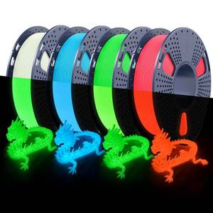 lot 18329 image: JAYO 3D Printer Filament Bundle, Glow in The Dark PLA Filament 1.75mm, 250g Spool, 4 Rolls, 1kg in Total, Luminous Green, Blue and Red, White
