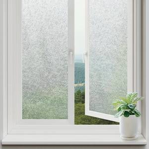 lot 18340 image: rabbitgoo Window Privacy Film Frosted Glass Film, Decorative Cling UV Sun Blocking Decals, Frosting Window Clings for Home Bathroom Door Coverings,17.5 x 78.7 inches