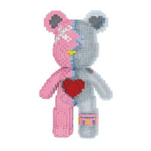lot 18357 image: PIANTION Animal Heartbeat Bear Micro Building Blocks Set(3000PCS XQ040) 12.6in High Series,Gifts Suitable for Adults
